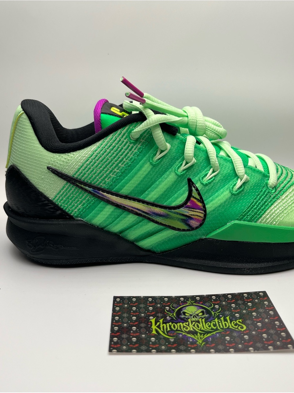 Nike Sabrina 3 Gamer Low Top Lace-Up Basketball Sneakers Green/Black size 6